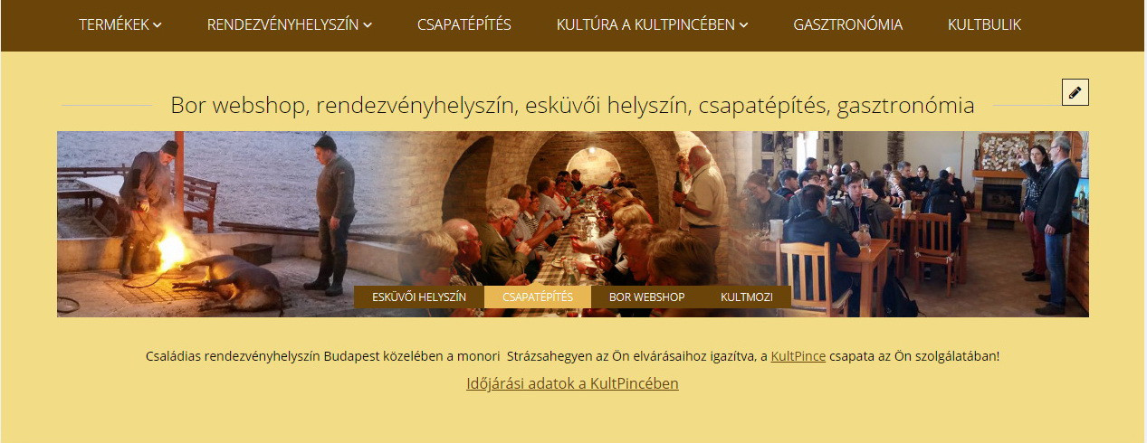 Időjárási adatok a KultPincétől