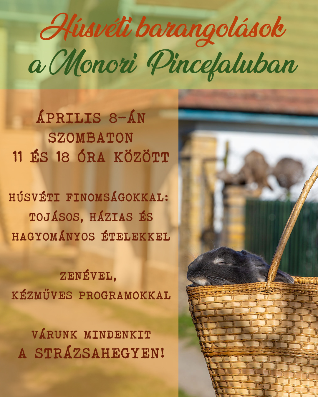 Húsvéti barangolások a Monori Pincefaluban