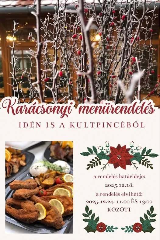 Karácsonyi menü rendelés a KultPincétől
