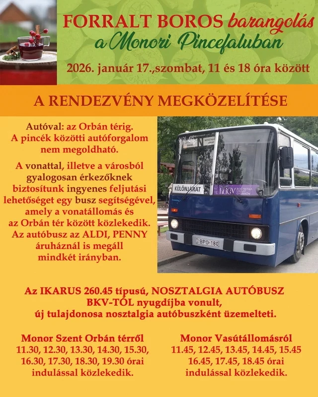 Forralt Boros Barangolás a Monori Pincefaluban