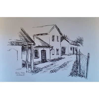 Pincefalu részlet, grafika