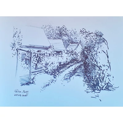 Pincefalu részlet, grafika