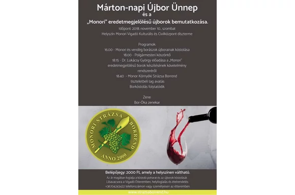 Márton-napi Újbor Ünnepén a KultPince is bemutatja újborait