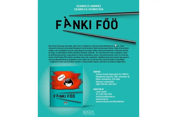 Szakácskönyv és a Fánky Pho étterem